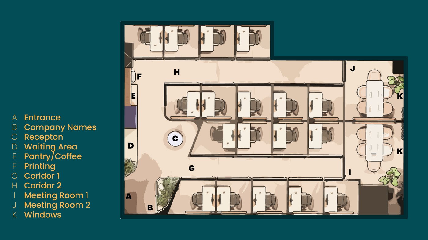 Floor plan — amenities